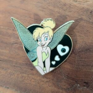 WDW Tinkerbell Emerald Heart Shaped Pin